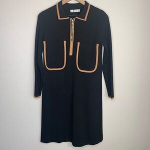 CBK Style Zara Knit Two Tone Collard Dress